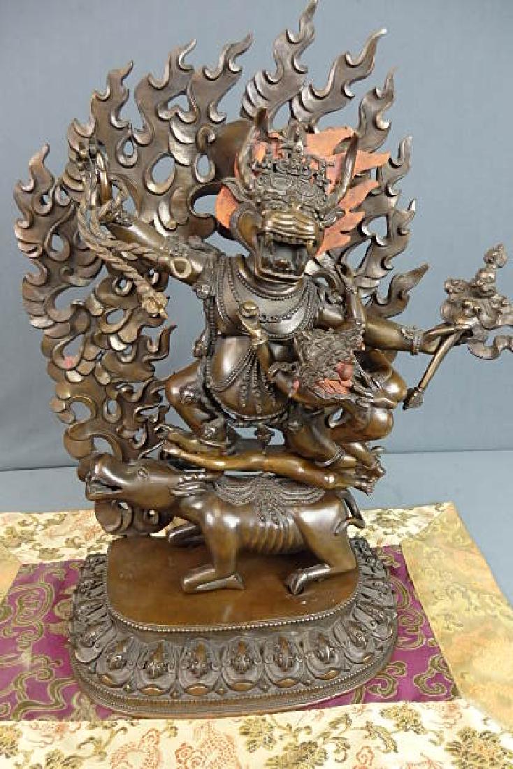 Tibet Bronze Statue of Yamantaka (1 of 9)
