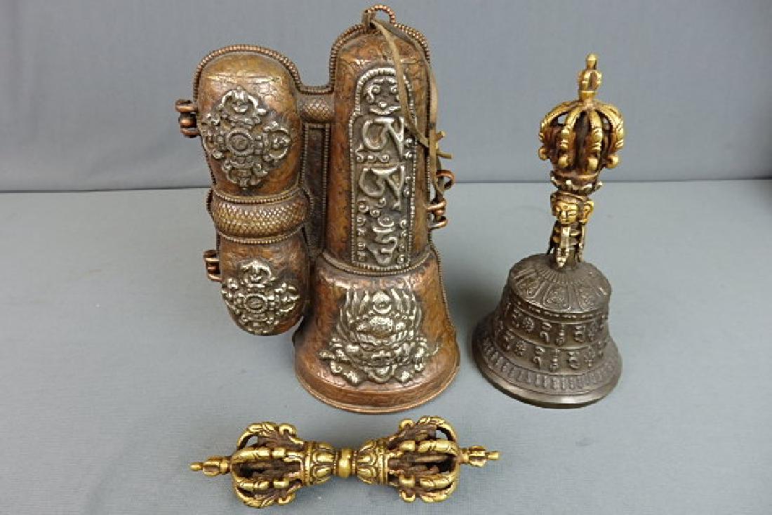 Tibet Bronze Bell Varja 3 Piece Set (1 of 10)