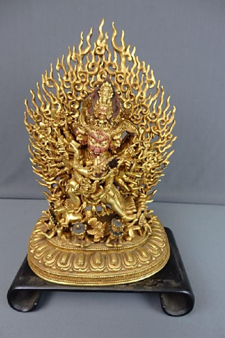 Yamantaka Bronze Statue with Base (1 of 8)