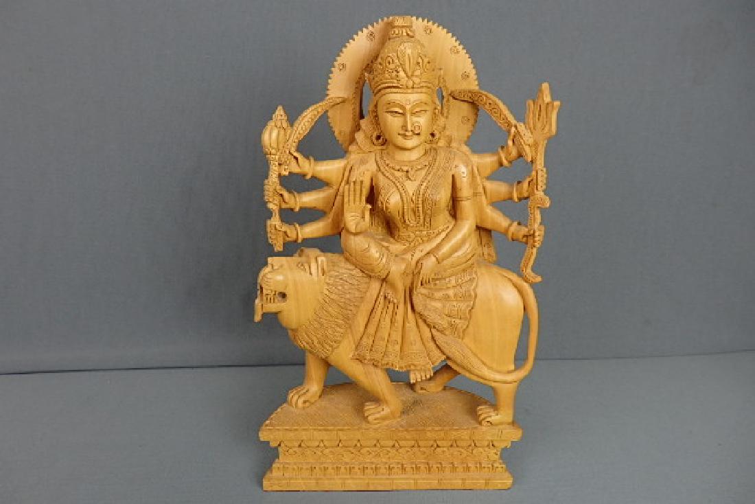 Wooden Goddess Durga (1 of 5)
