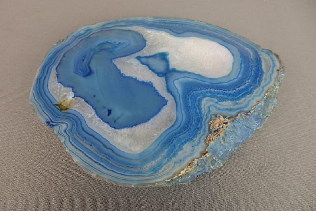 Blue Dye Agate Crystal Slab (1 of 2)