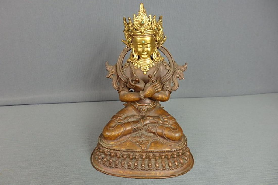 Bronze Statue Gold Plated Head (1 of 5)