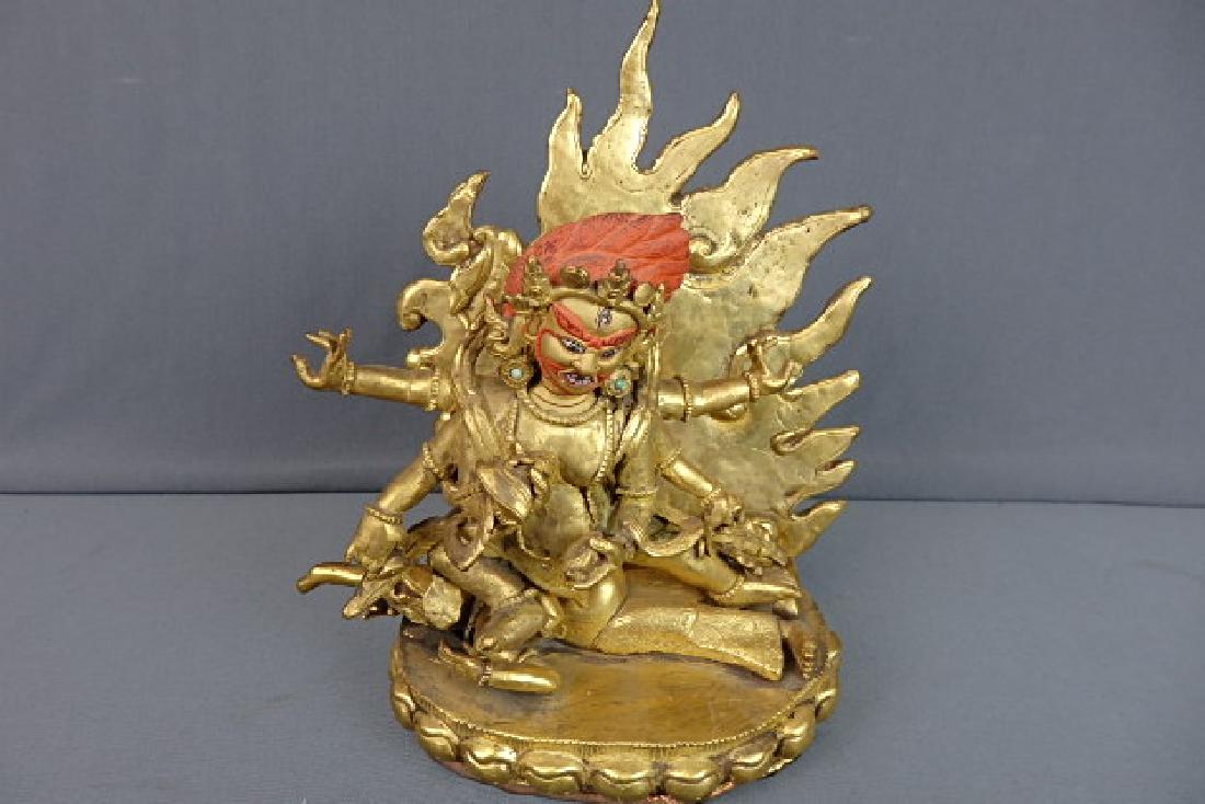 Mahakala Buddha Statue with a Fallen Elephant Deit (1 of 7)