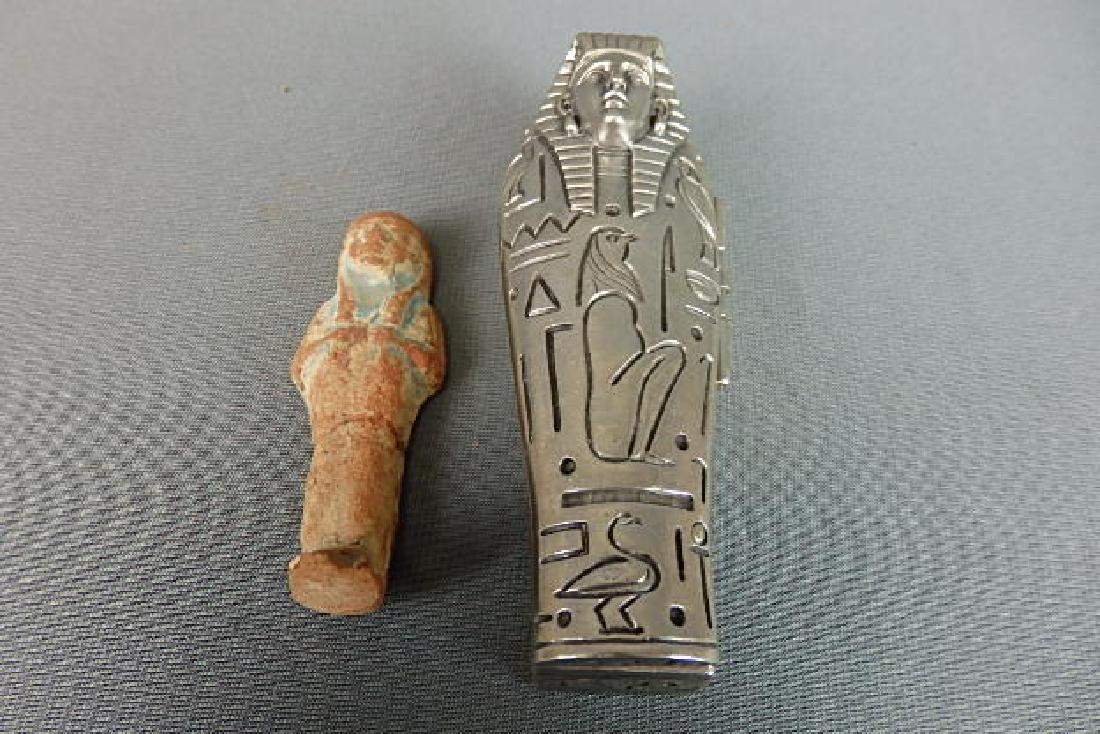 1993 Hertiage Pewter Egyptain Coffin with Mummy (1 of 5)