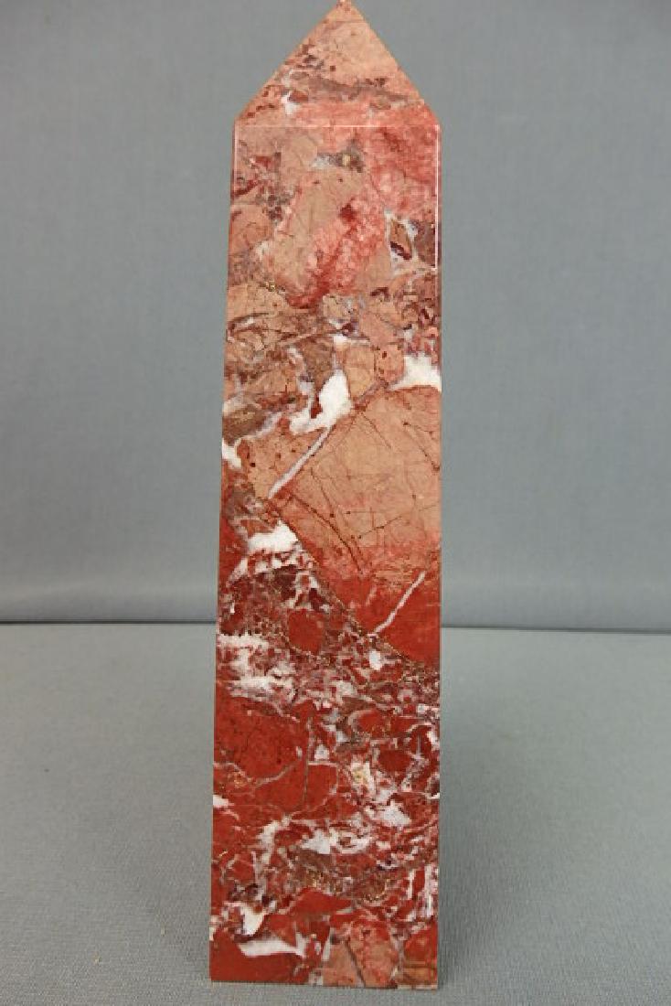 Garnet Obelisk: No damage on it. Stands 8 inches.