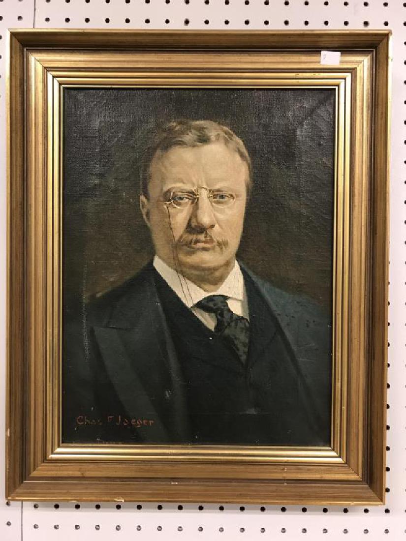 Oil on canvas Portrait of Theodore Roosevelt (1 of 4)