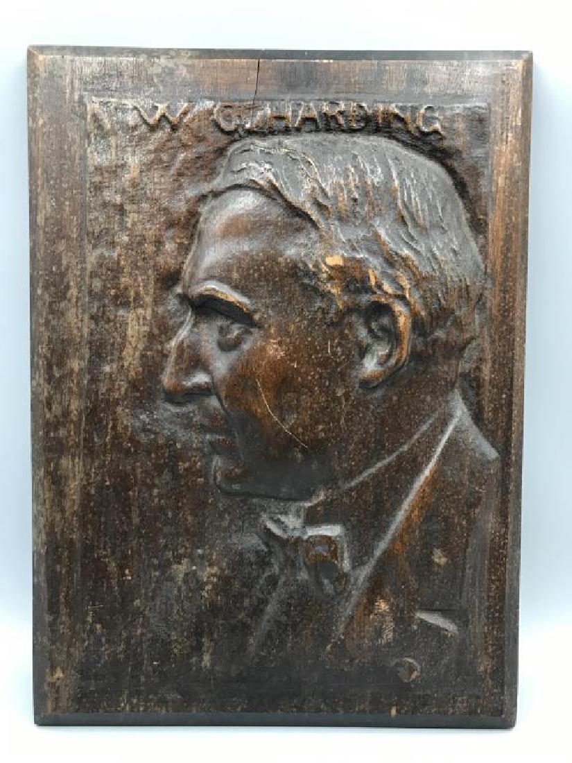 Warren G. Harding wood carving (1 of 3)