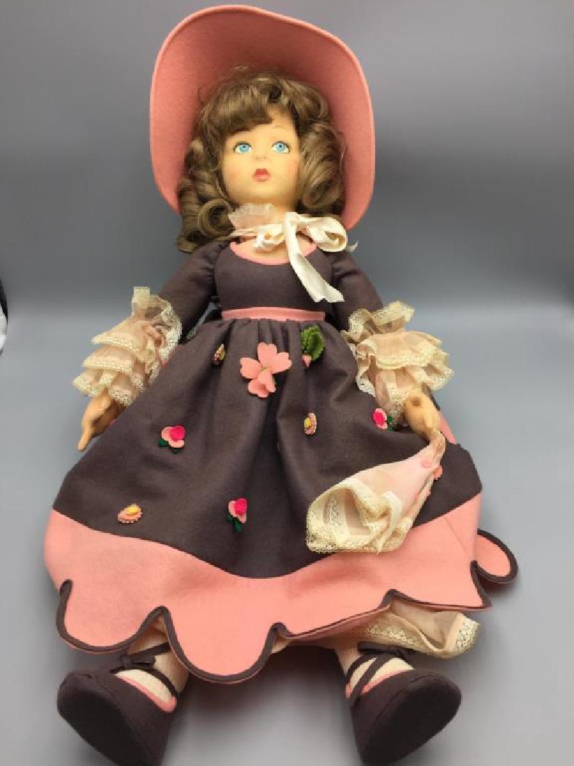 Lenci Italian felt doll in pink dress (1 of 6)