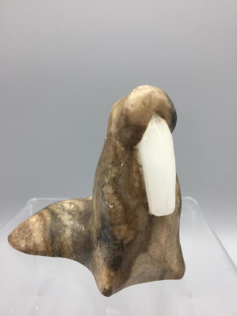 Inuit eskimo carving of a walrus (1 of 4)