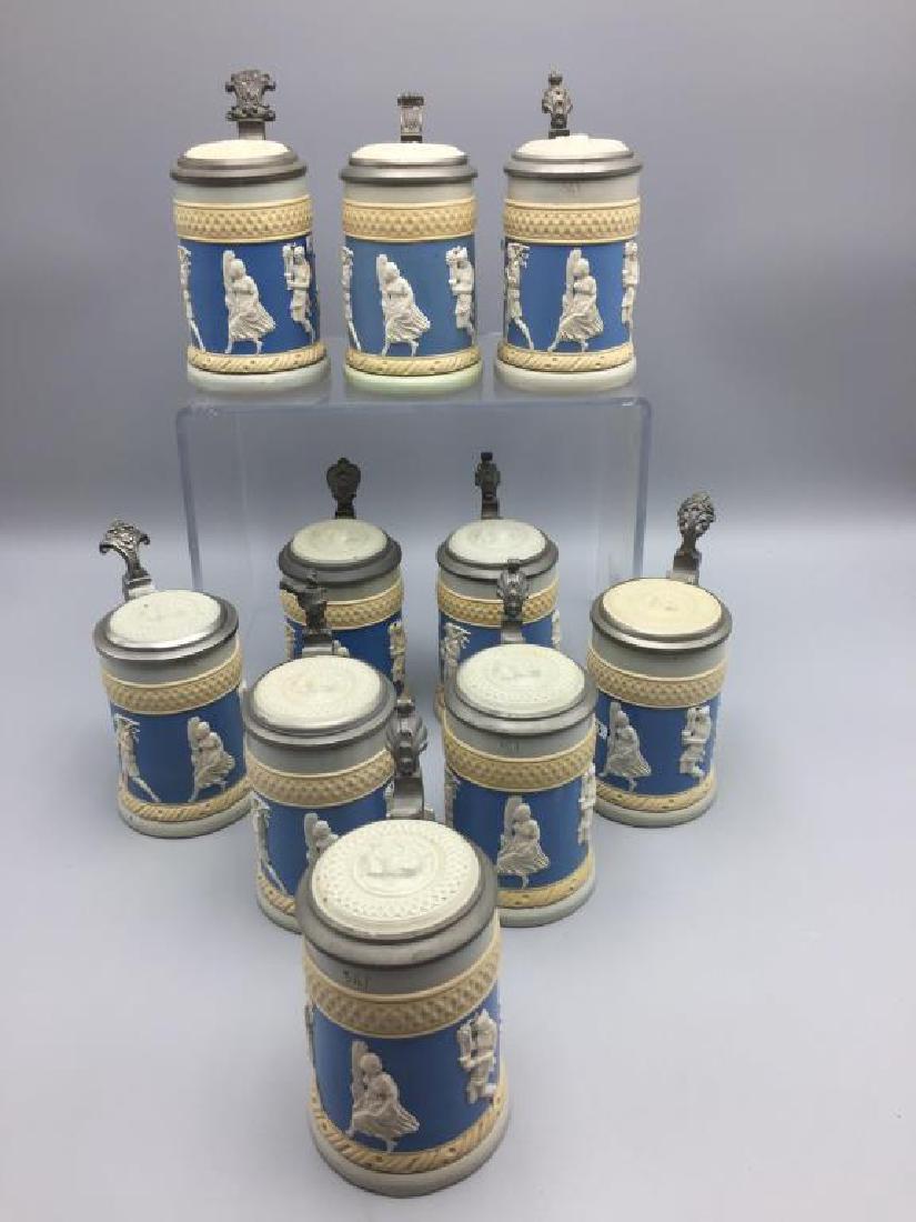 Mettlach Villeroy and Boch stoneware stein lot (1 of 9)