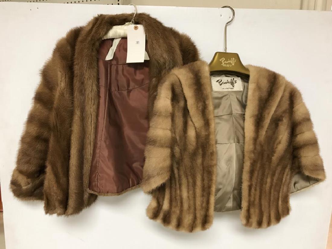 Lot of two light mink stole (1 of 5)