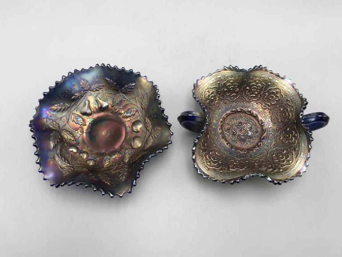 A lot of 2 carnival glass dishes (1 of 5)