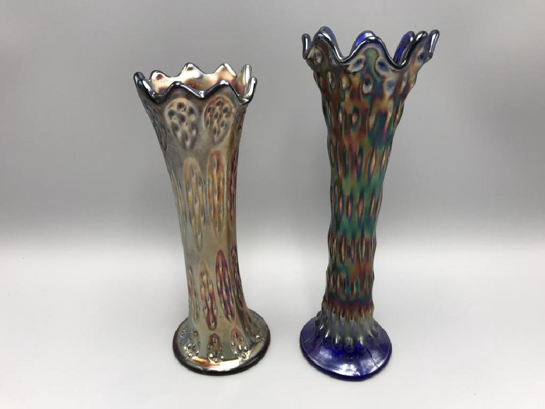 Lot of two carnival glass vases (1 of 2)