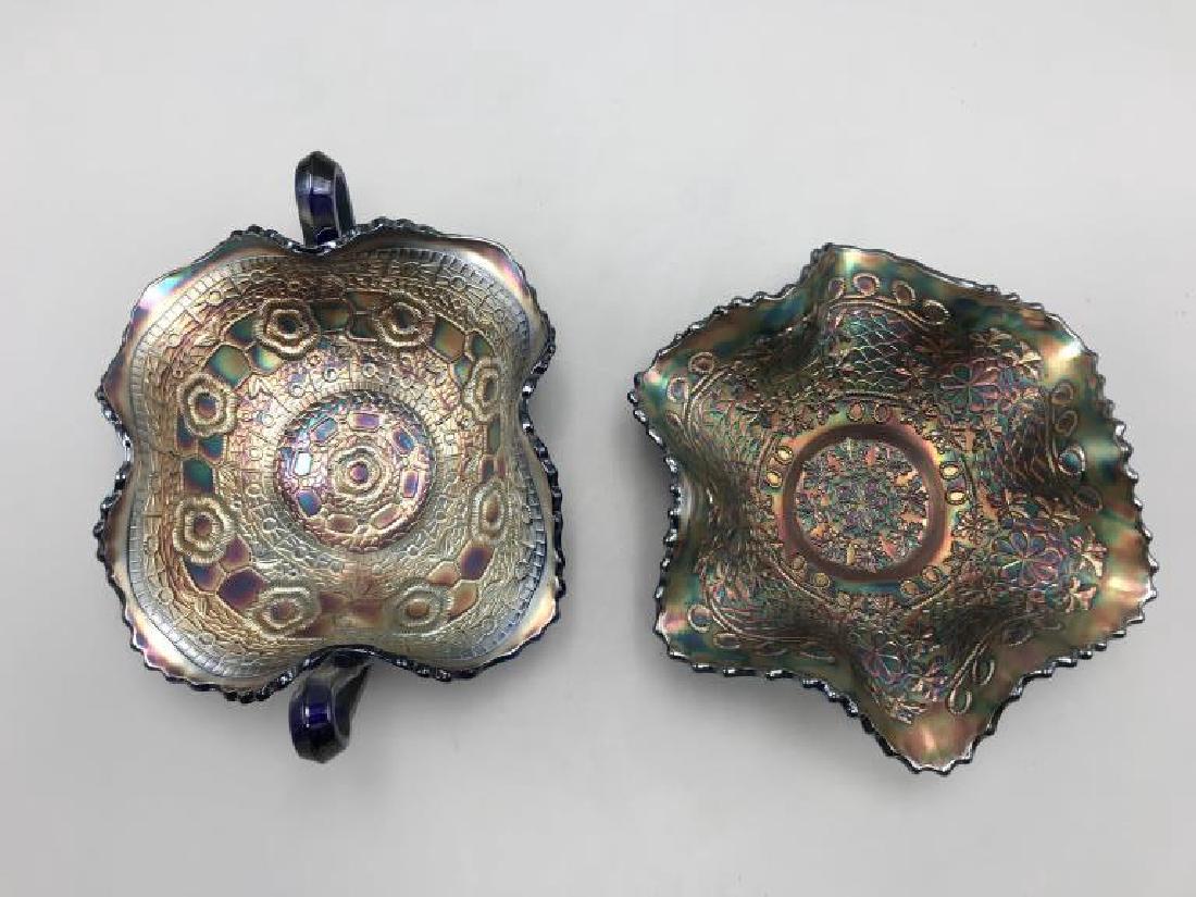 lot of two carnival glass bowls (1 of 4)