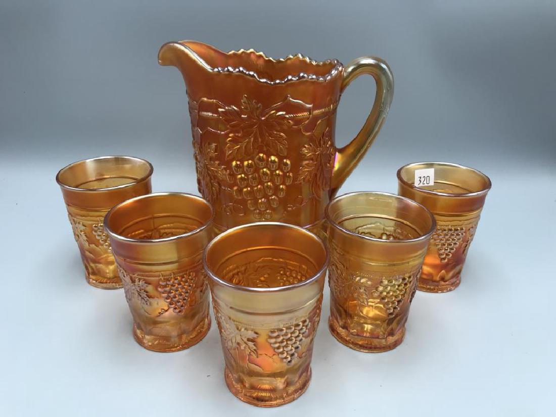 Carnival glass water set (1 of 7)