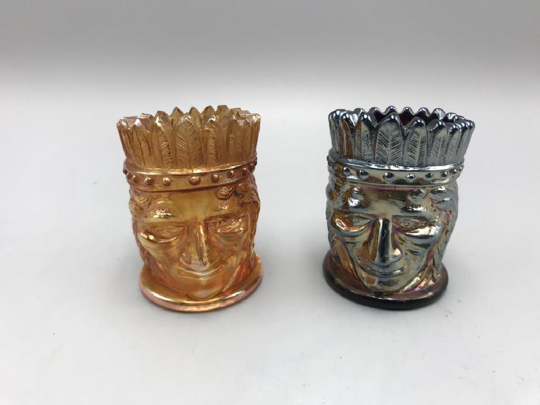 lot of two carnival glass toothpick holders (1 of 3)