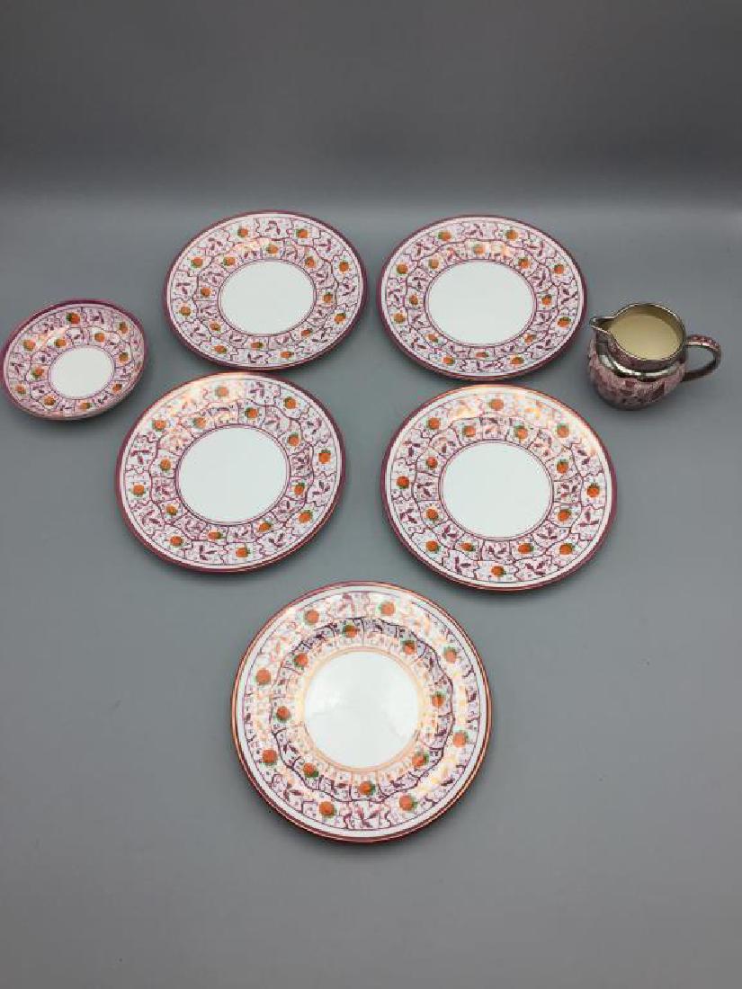 Pink Luster plates dishes & Wedgwood miniature (1 of 10)
