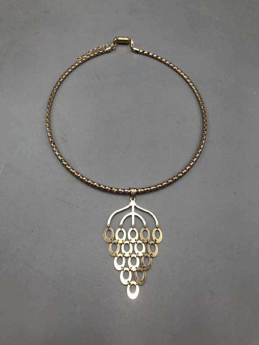 14 karat yellow gold necklace and pendant; 17 (1 of 4)