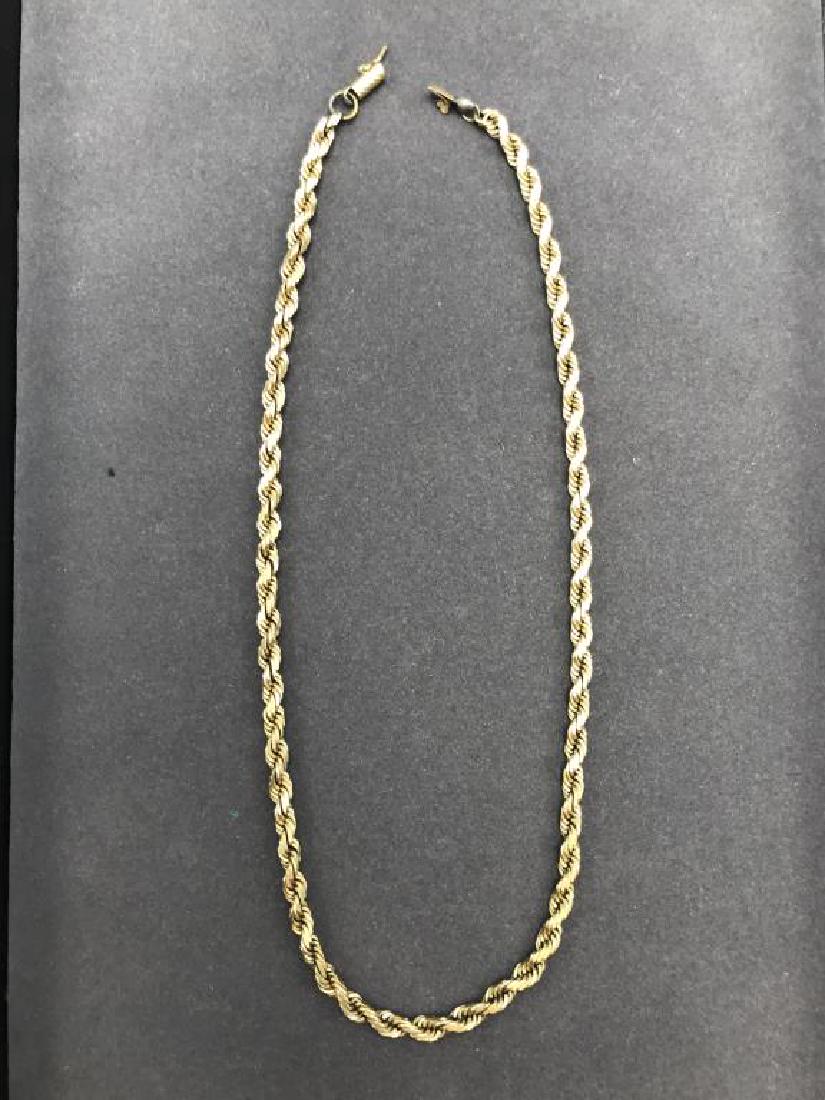 14 karat gold necklace chain; 19 inches; (1 of 4)