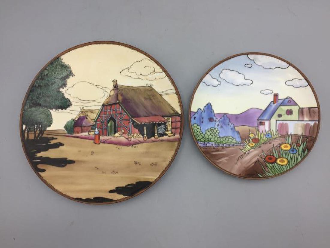 Lot of two hand-painted Nippon plates (1 of 5)