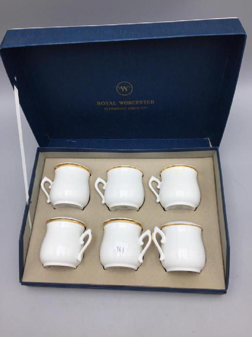 Royal Worcester set of six porcelain pots with (1 of 7)