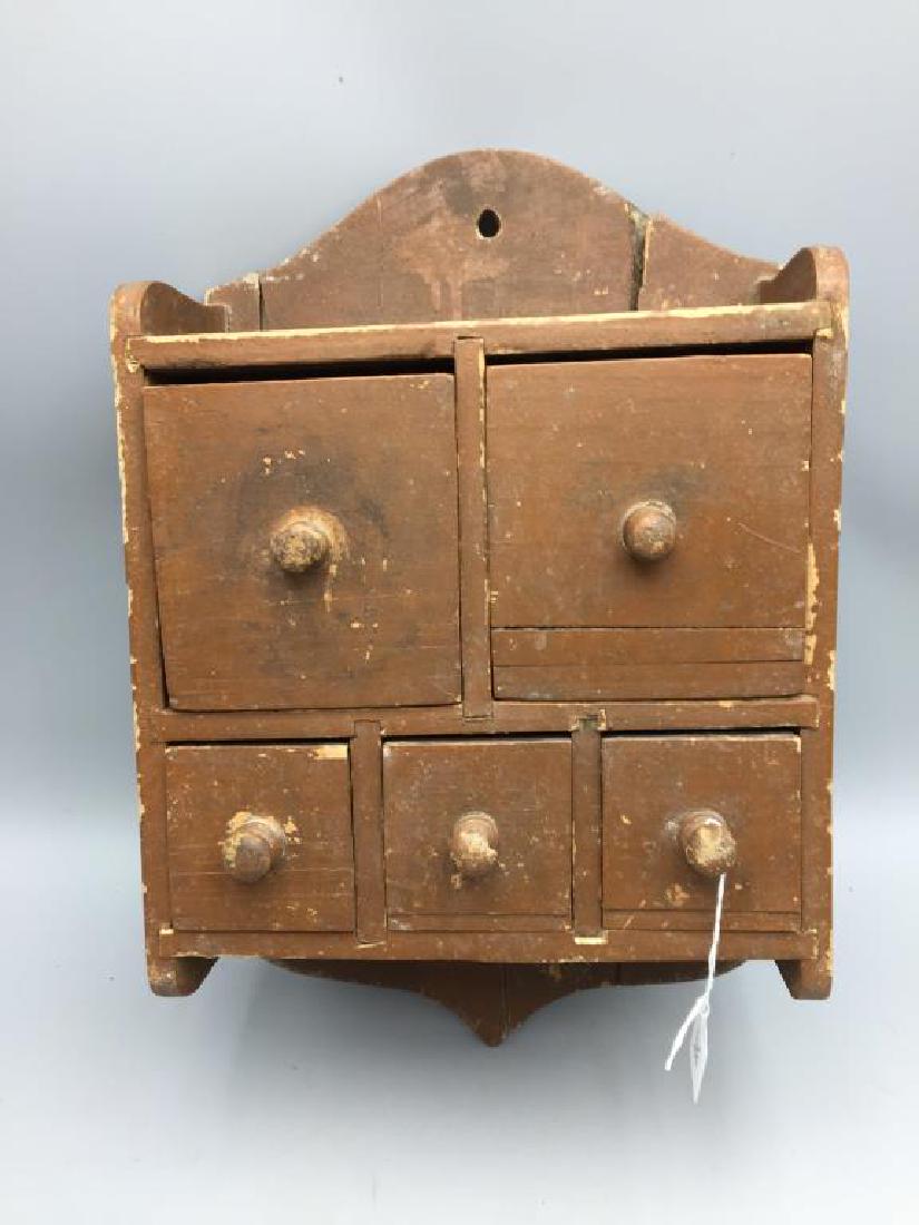 Primitive wall hanging spice cabinet (1 of 3)