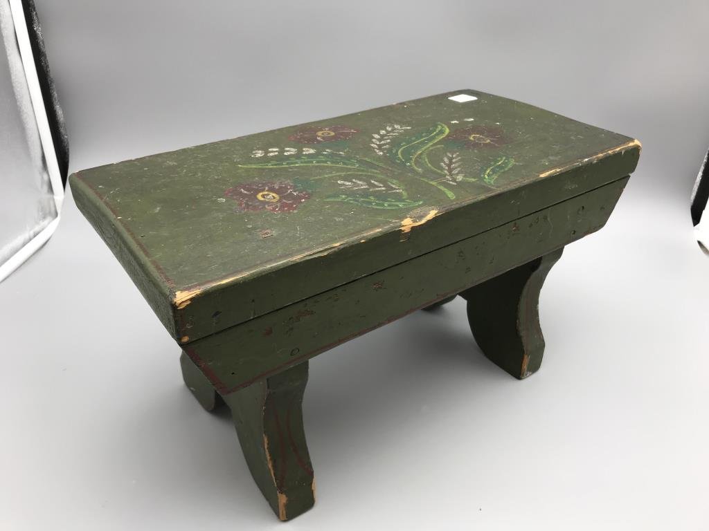 Painted foot stool (1 of 4)
