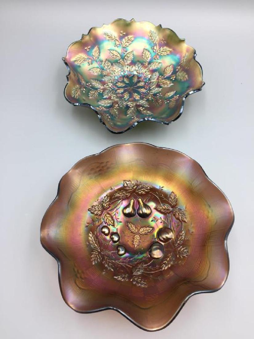 2 Carnival glass bowls (1 of 7)