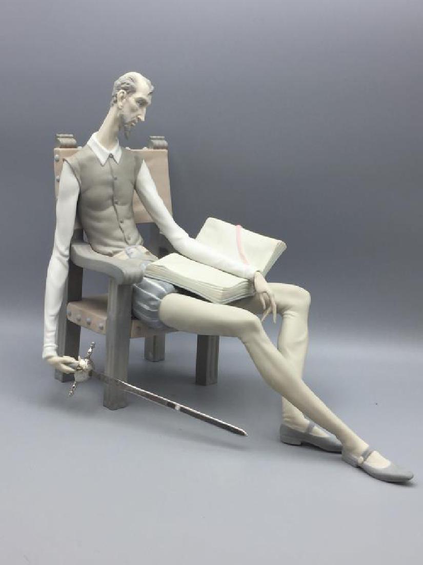 Lladro Don Quixote sitting in chair (1 of 9)