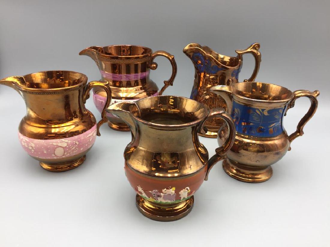 5 Copper Luster pitchers (1 of 11)