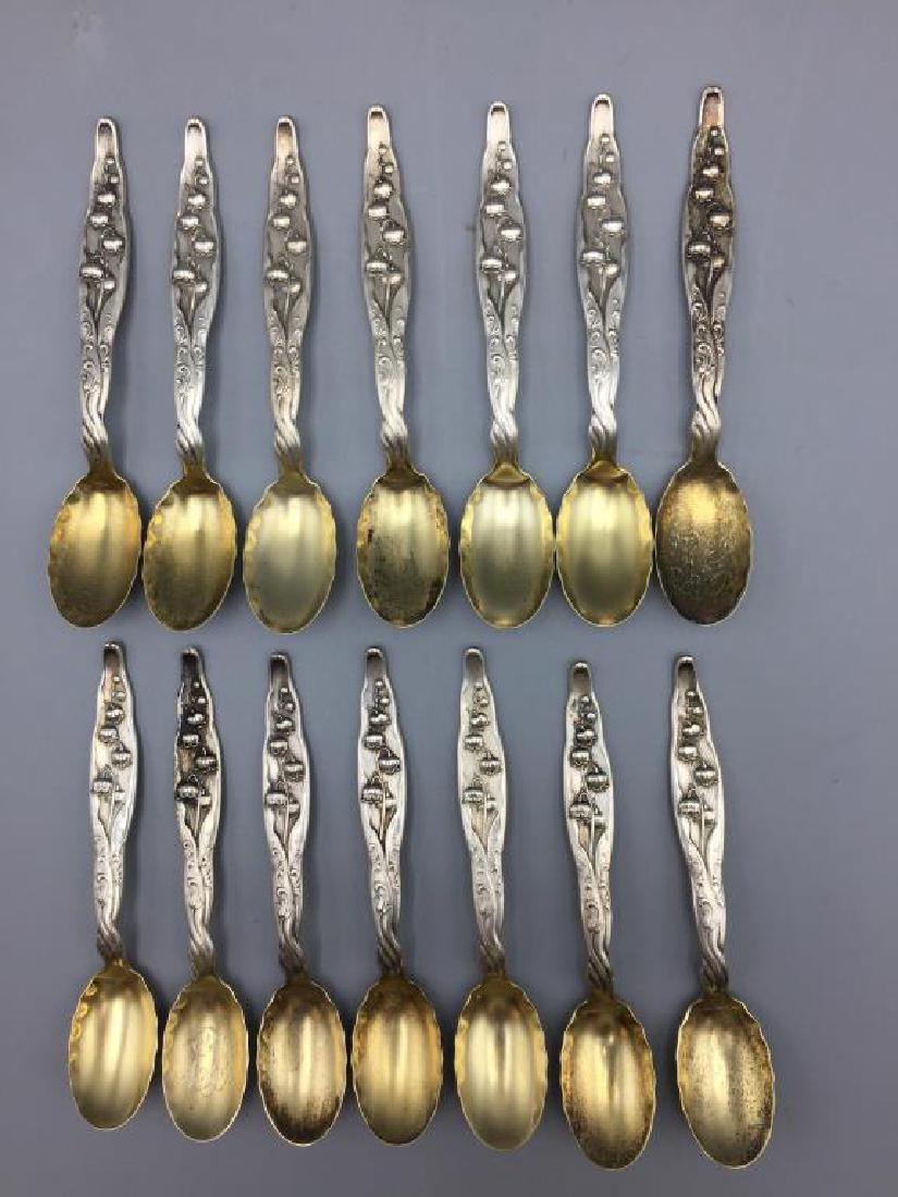 Lot of 13 Sterling demitasse spoons (1 of 4)