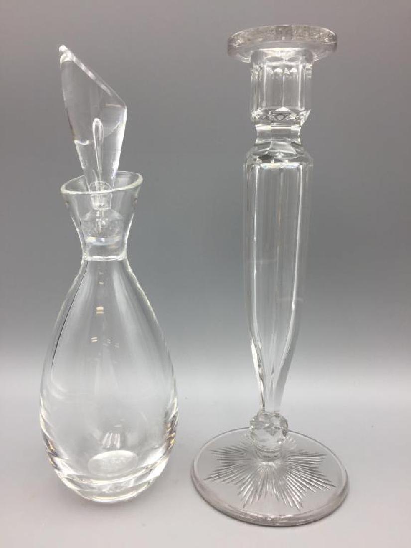 Hunt candlestick and Stueben decanter lot (1 of 6)
