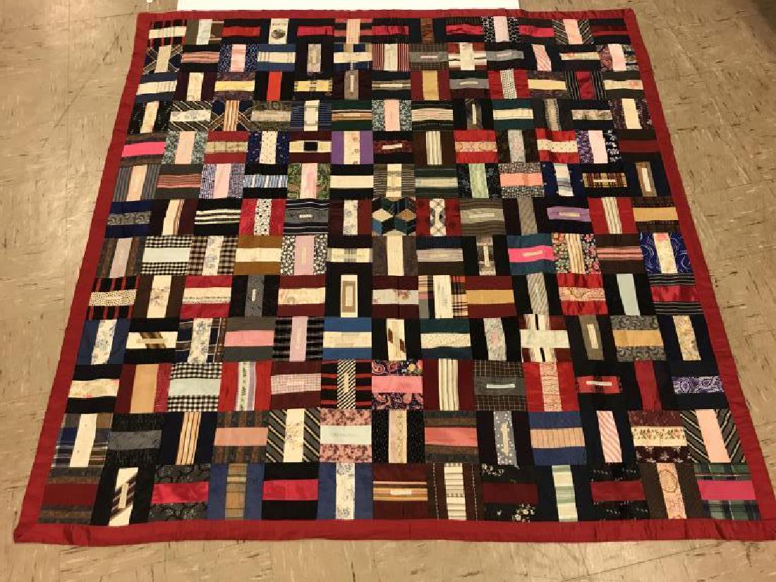 Circa 1800s  satin quilt; (1 of 12)