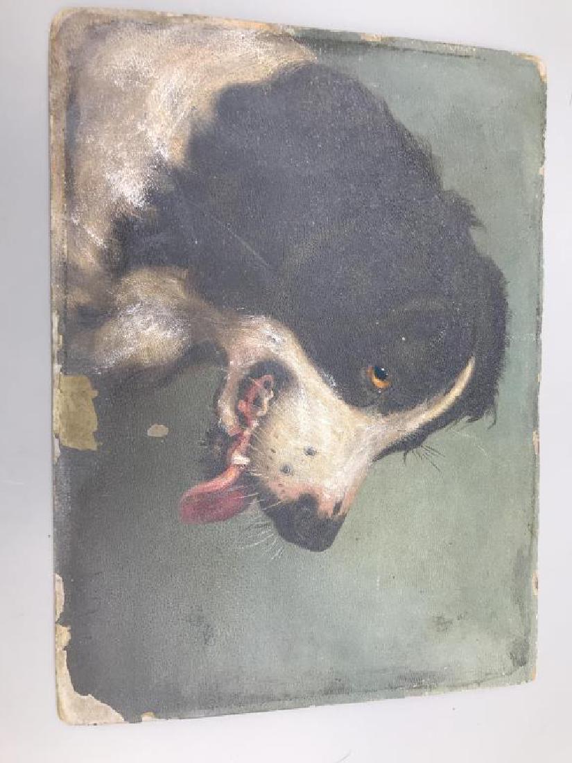 Lot of 9 unframed Edgar S. Baum, 1 Walter Baum: signed Edgar Baum includes 4 oil on canvas each 16 inches x 20 inches and 5 oil on board each 20 inches x 16 inches, One oil on board by Walter Baum- Portrait of dog, signature very faint