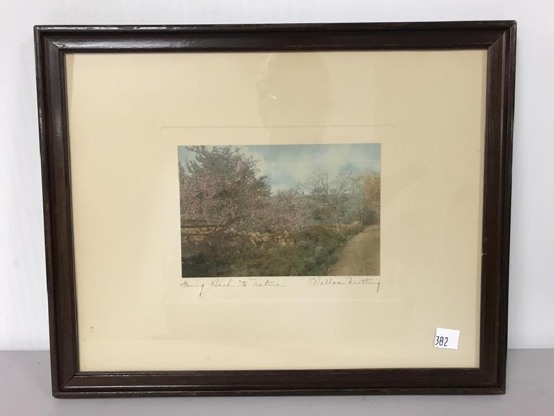 Going Back To Nature Wallace Nutting exterior: size of the print is 6.5 x 4.5 inches.