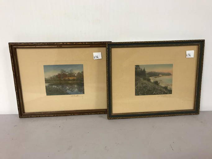 2 Wallace Nutting Prints Exteriors