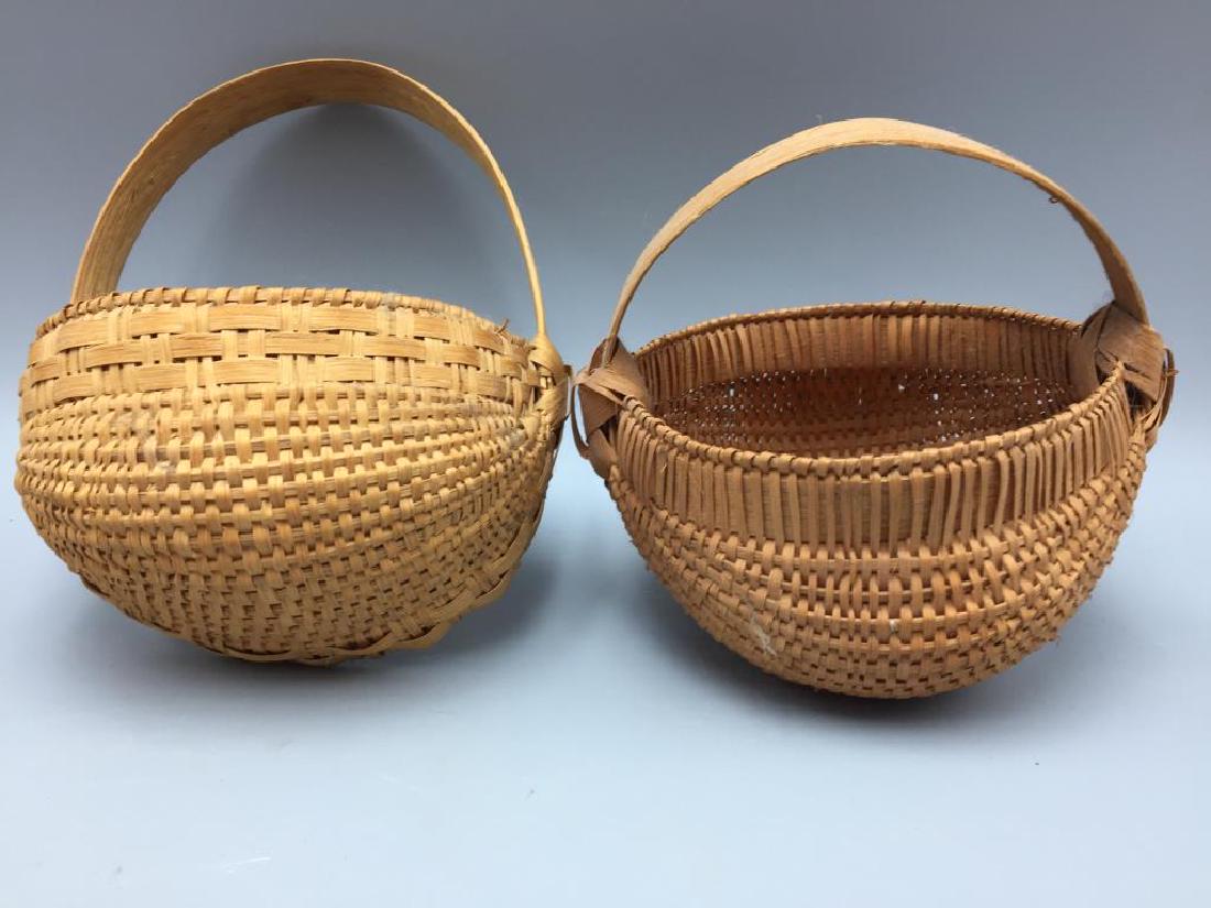 2 Miniature split Oak baskets (1 of 6)