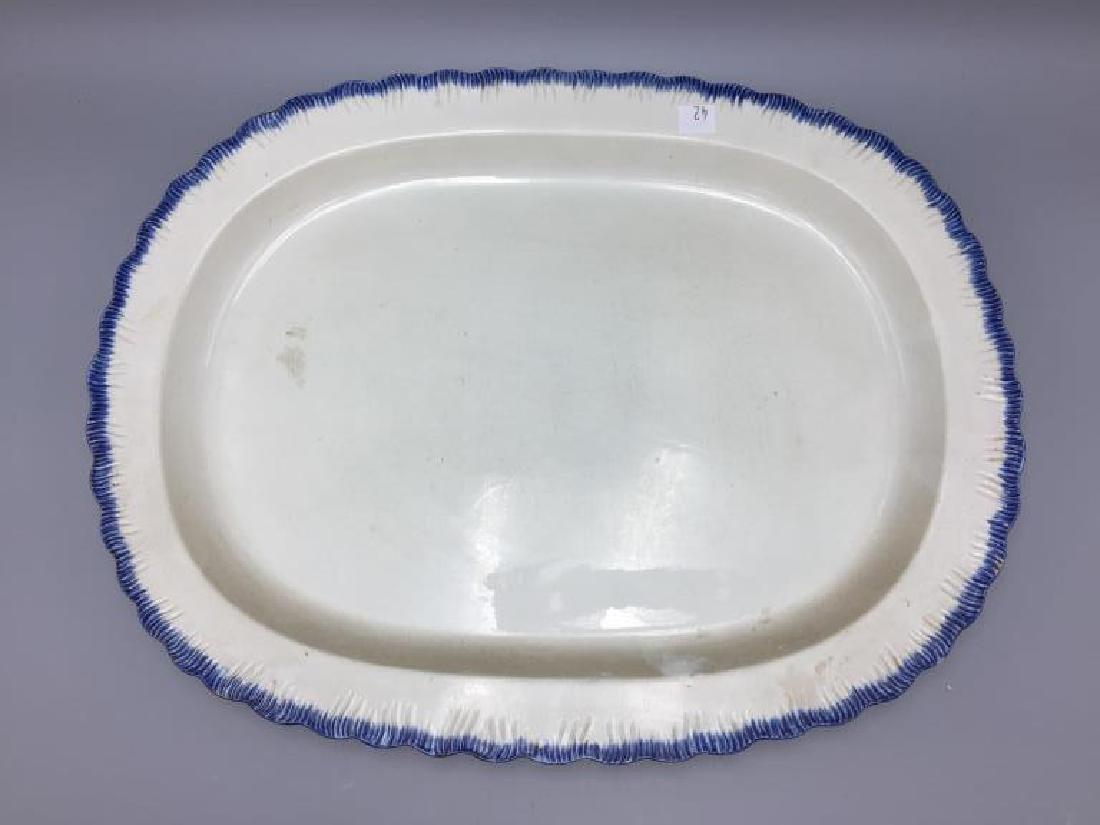 Blue feather edge meat platter (1 of 4)