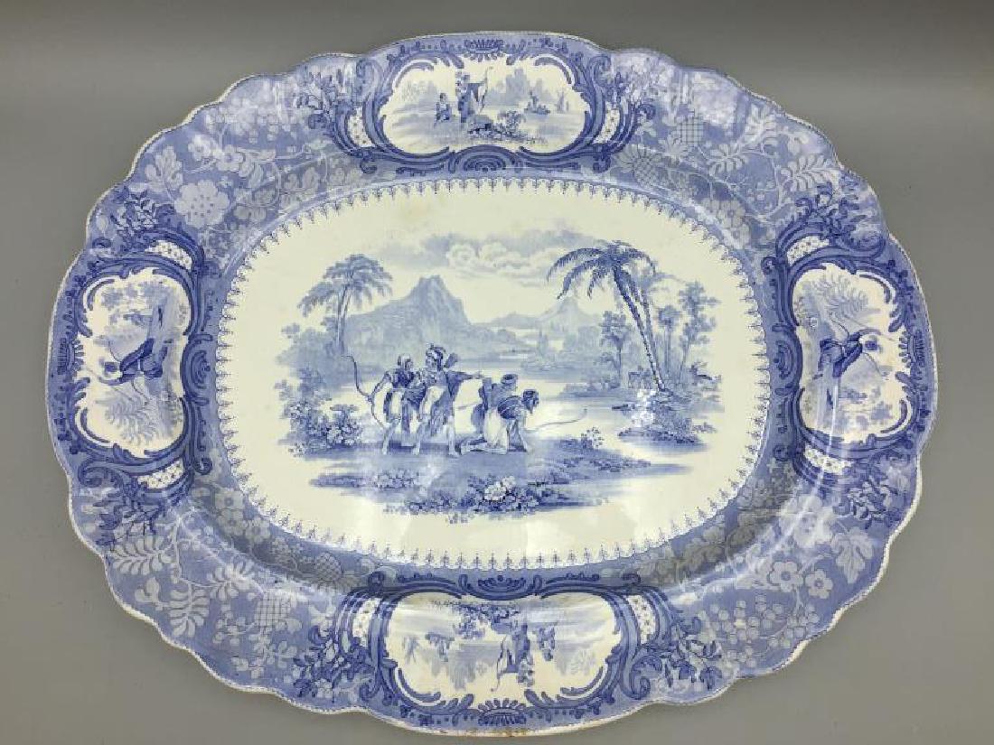 Large blue and white transfer platter (1 of 4)