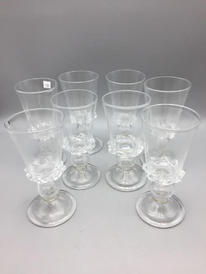 Set of eight early blown glasses (1 of 3)
