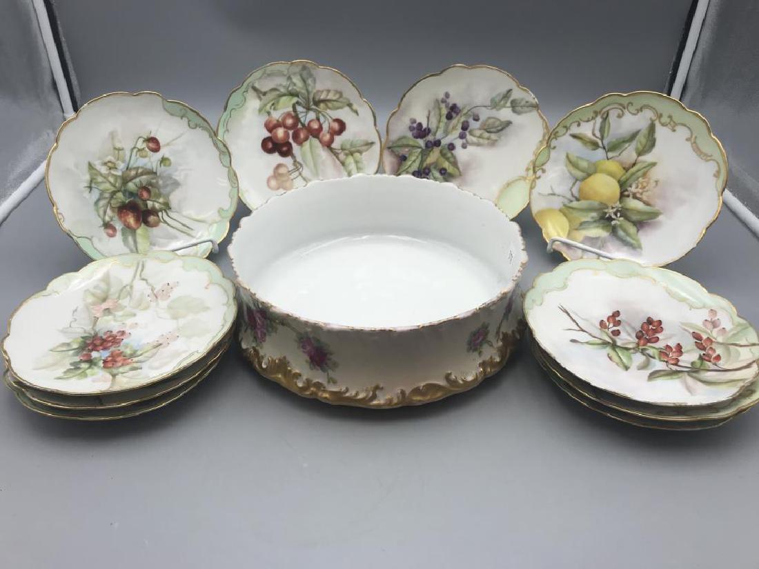 Lot of Limoges hand painted porcelain plates and (1 of 5)