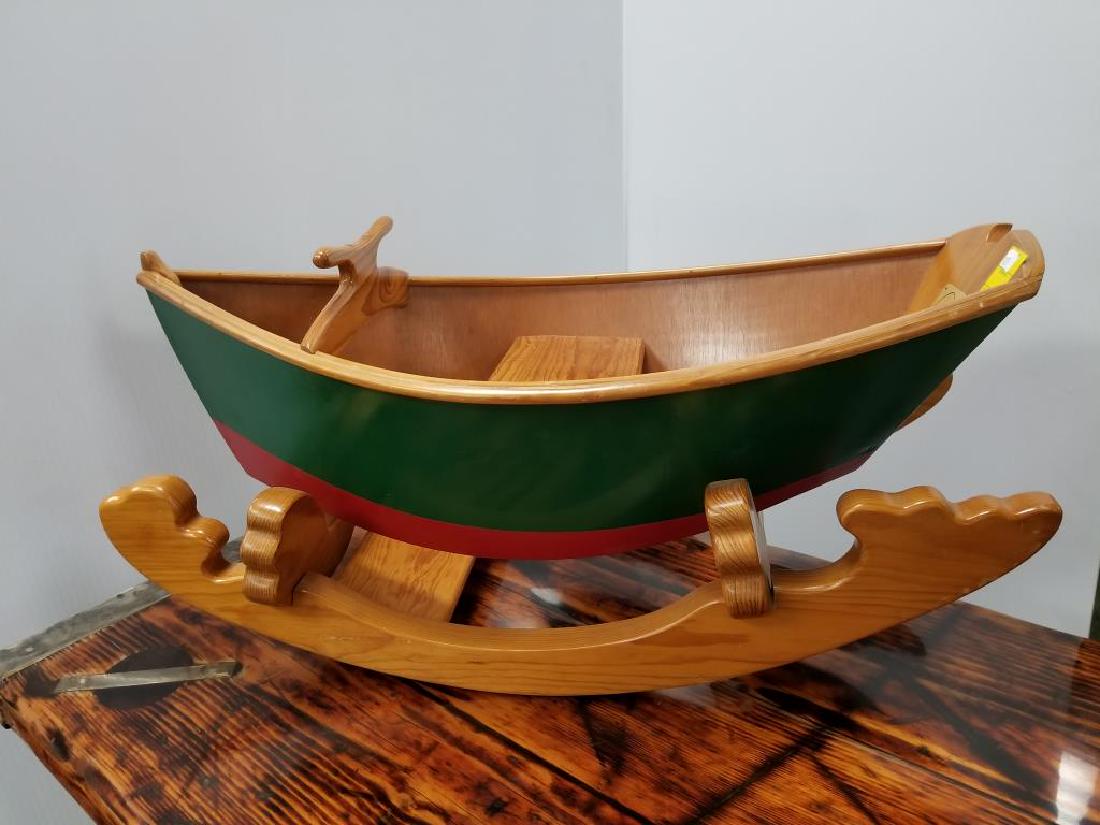 Wooden rocking boat 2025