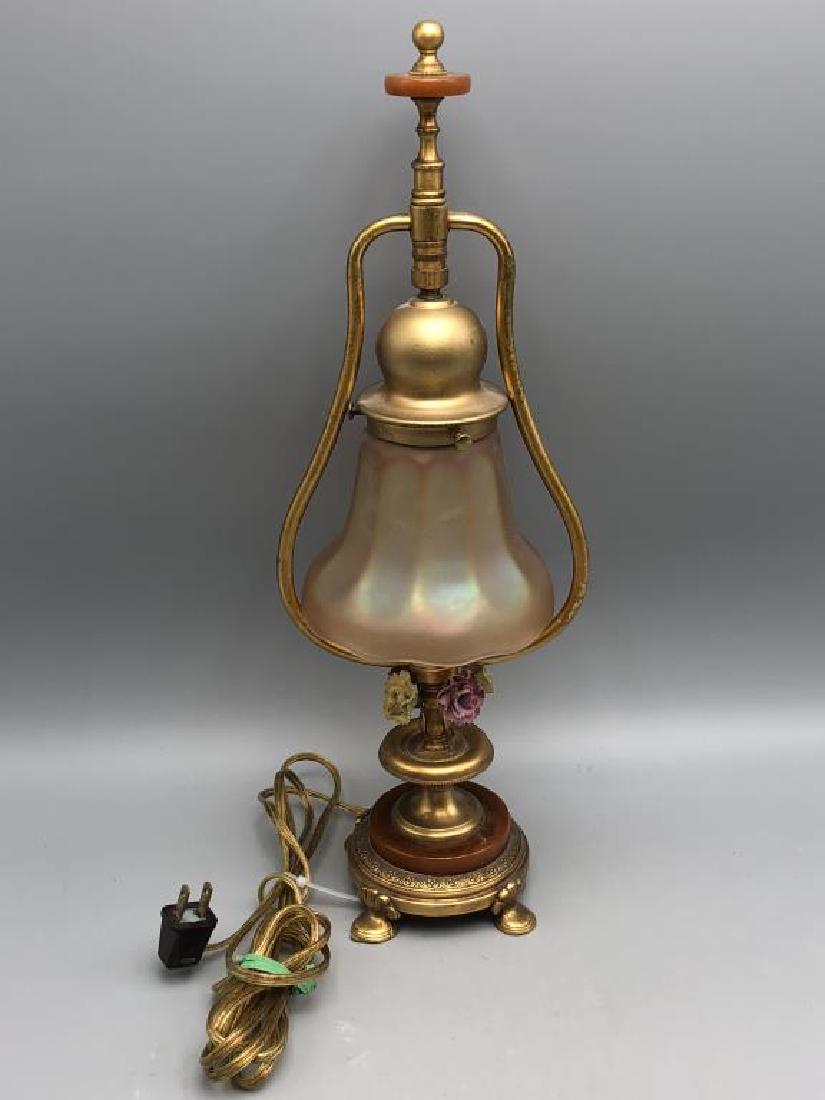 Iridescent Art glass table lamp by Arrow (1 of 6)