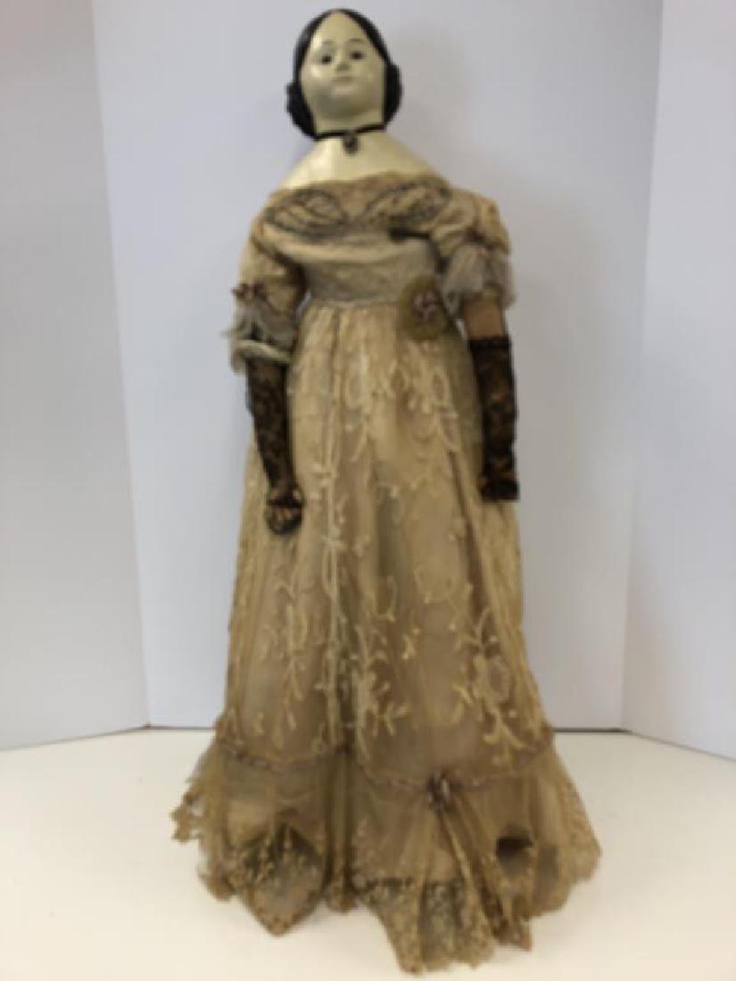 Early Composition Doll in Lace Gown (1 of 11)