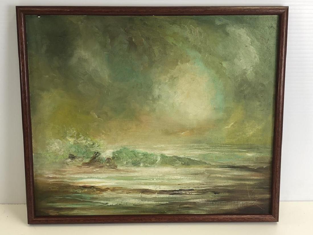 Green Ocean Painting by Ben Marcune (1 of 3)