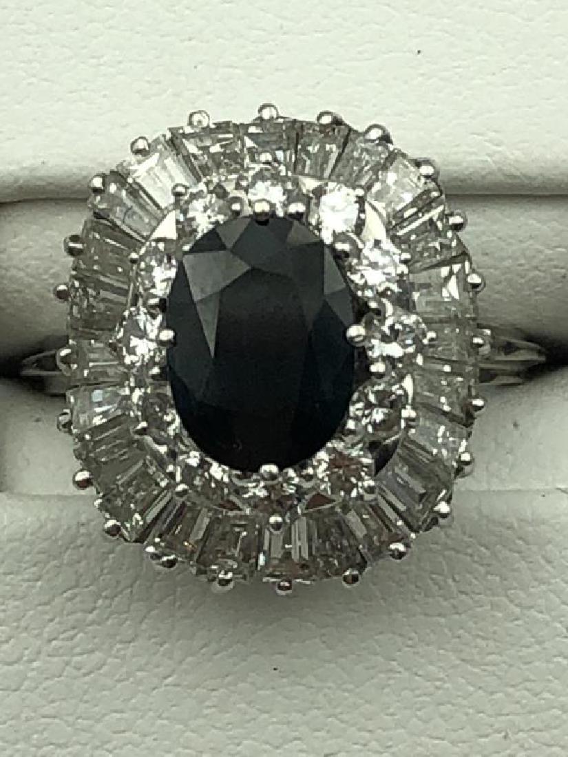 18k Sapphire and Diamond ladies ring (1 of 5)