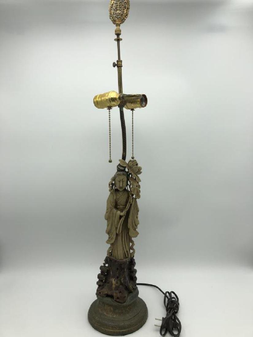 Carved Soap Stone table lamp (1 of 7)
