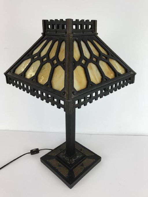 Antique Slag Glass Table Lamp Dec 11 2018 Tom Hall Auctions Inc Antique Slag Glass Table Lamp