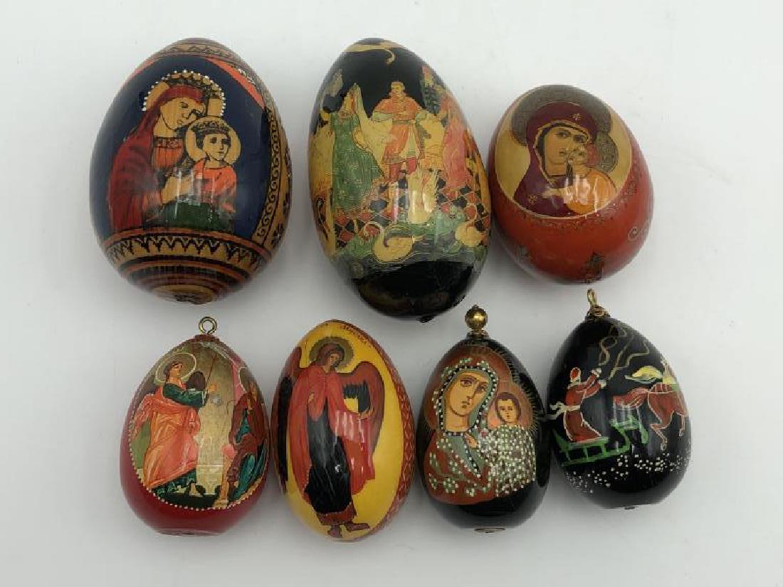 Lot of 7 Russian Lacquer Eggs (1 of 16)