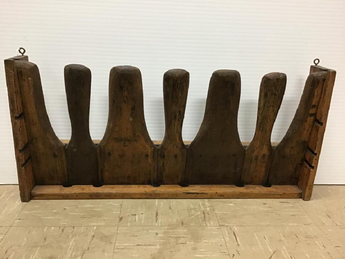 Rare wooden boot rack